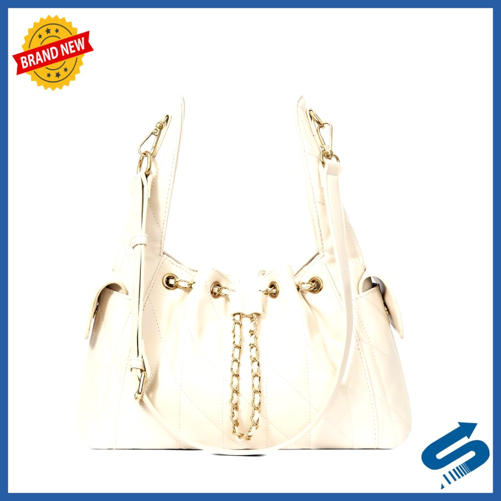 Quilted Vegan Leather Hobo Bag With Adjustable Strap, Multi-Pocket Tote